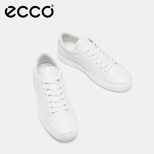 爱步（ECCO）*休闲板鞋男鞋 轻便小白鞋软底休闲鞋平底鞋男 柔酷60周年582404 白色58240401007 40