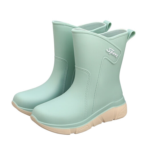 Bottes de pluie Aole Chaussures en caoutchouc pour femmes pour femmes Adult Fashion Kitchen Anti-Slip Plus Velvet Rain Boots 2024 Nouveau anti-résistant 640 Pink Plus Coton peut être détaché [Sélectionner une taille plus grande] 36