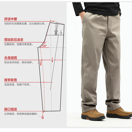 Jeep Spirit Jeep Pantalones casuales para hombres más Pantalones de trabajo de invierno en terciopelo Pantalones de algodón de gran tamaño de gran tamaño Simples pantalones NHHS-9901 Black Plus Velvet + Dark Grey Plus Velvet L [135-155Jin [Jin equivale a 0.5 kg]]]