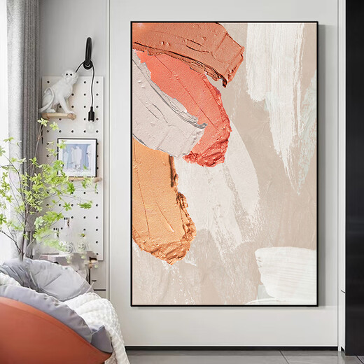 Whale Pati Living Room Decoration Painting Single Modern Simple Abstract Brushstroke Art Painting Entrance Hallway Hanging Painting Large Sofa Mural 753-2 70*100 Black Frame/Crystal Porcelain Painting
