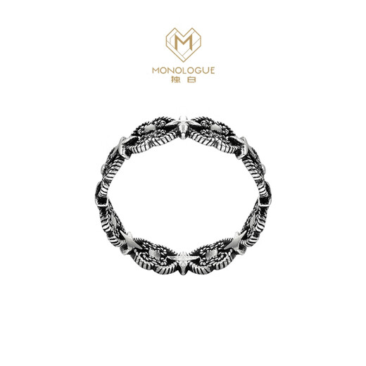 Chow Tai Fook MONOLOGUE Monologue Ambition Series Iris Retro Platinum Ring Female Birthday Gift MO85 No. 14