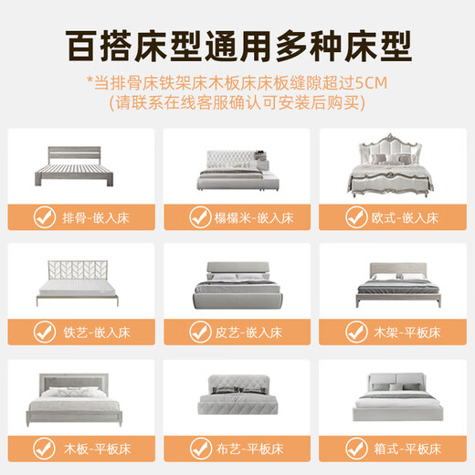 Beeio bed fence baby crib baby anti-fall bed fence safety guardrail bedside baffle bed guardrail three-sided installation Glacier Gray 2.0 meters single-sided installation