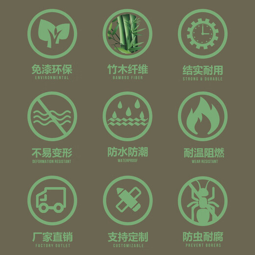 佐菲普（ZFP）可泡水竹木纤维踢脚线比实木踢脚线防水木塑墙贴墙角线木纹地脚线 可泡水10公分9901