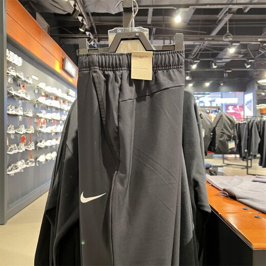 
Nike (Nike) straight-leg pants men's pants 2025 spring new gray sweatpants sweatpants loose comfortable casual running training trousers DM6627-010 black woven straight L