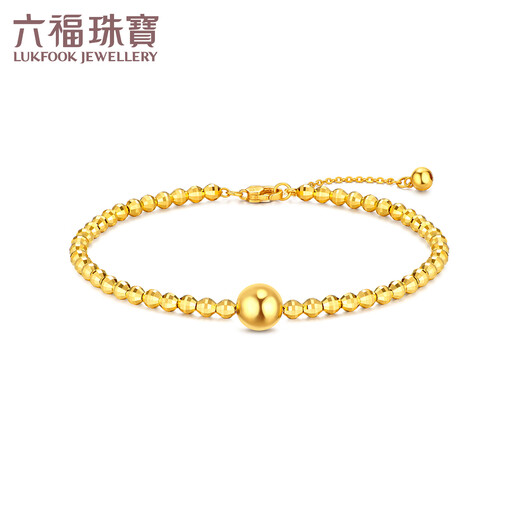 Luk Fu Jewelry Light and Shadow Gold Gold Gold Laser Beads Peots Gold Bracelet con un precio de 014184BA 6.59 gramos (incluido el costo de mano de obra 929 yuan)