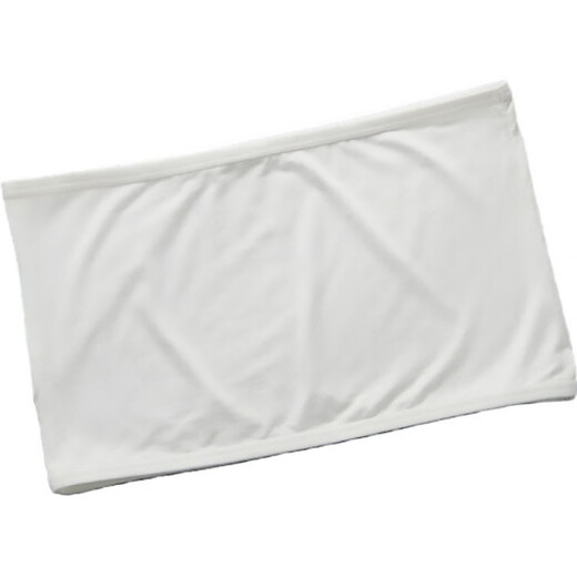 SKONWAT cotton strapless, versatile solid color one-piece bottoming anti-exposure tube top for women, white M 90-120 Jin Jin equals 0.5 kg