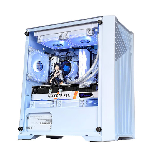 玩嘉 风琴黑白色电脑机箱台式机matx机箱 玻璃侧透/支持240水冷/背线/USB3.0/独立电源仓 风琴白色