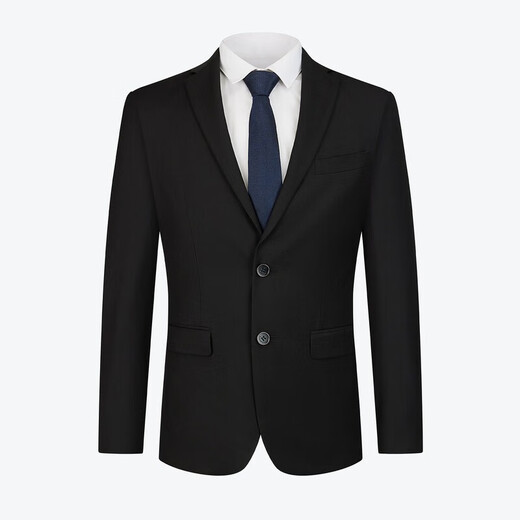 Qipai men's no-iron suit 2025 autumn new business formal wear antibacterial groom and best man wedding suit dress black no-iron 44 B 165/88B