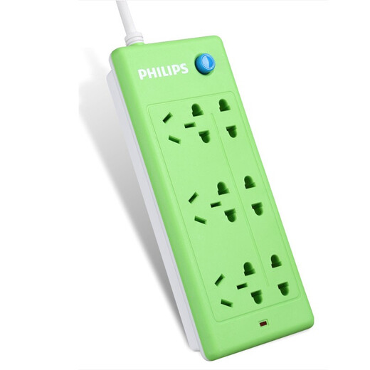 
Philips (PHILIPS) row plug panel multi-hole position line board terminal board USB power converter drag board main control switch socket plug 6-position combination hole total control - 1.8 meters - white Others