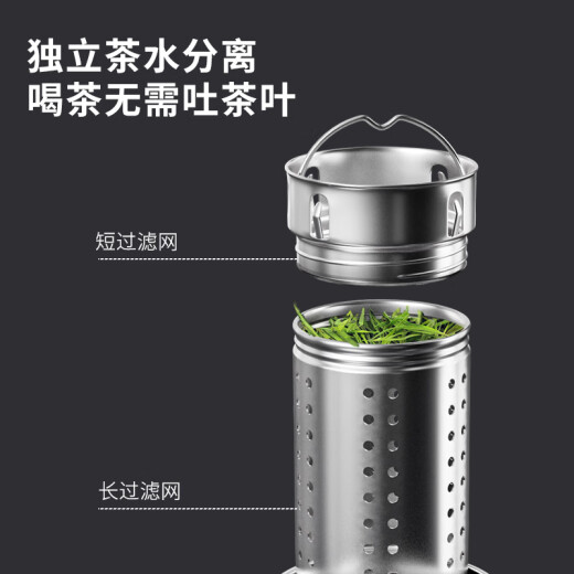 ihold 保温杯男士不锈钢大容量茶水分离保冷水杯子刻字礼品定制印logo 旗舰测温【送杯套杯刷】 1000ml 316不锈钢保温杯