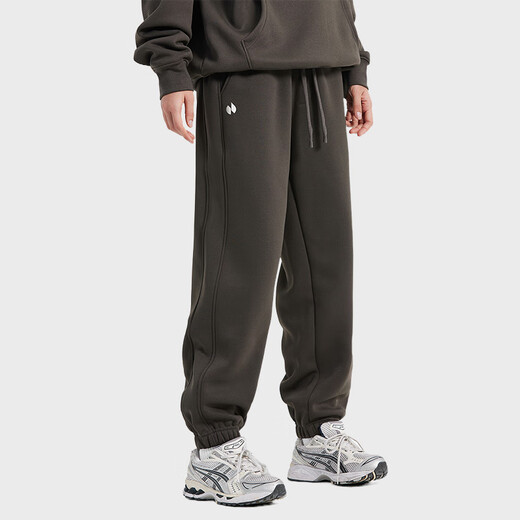 HOTSUIT back show velvet trousers men's thermal sweatpants leggings sweatpants loose and comfortable taupe L