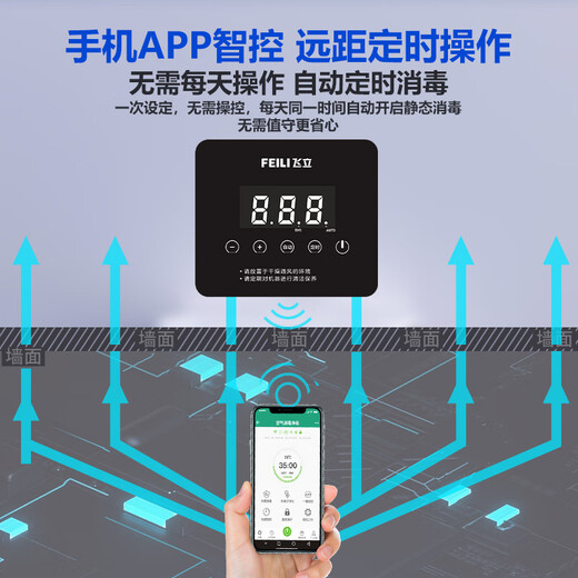 Feili ozone generator, home car sterilization, formaldehyde removal, farm deodorization, ammonia gas, industrial food factory air disinfection machine FL-W803BT (wall-mounted)