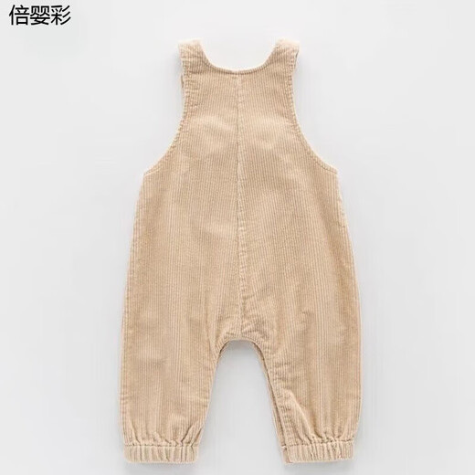 Spring and Autumn Outerwear Baby Pants 6-12 Months Spring and Autumn Baby Pants Baby Bibs Corduroy Spring and Autumn Outfits 0 to 2 Years Old Boy Cartoon Snap Jumpsuit Female Baby Pants Khaki Overalls 90