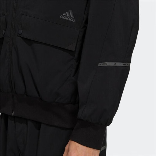 
Adidas men's clothing 2022 autumn and winter new black stand collar woven windproof and warm jacket jacket versatile top men H40231 H40231 M