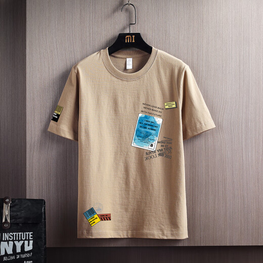 Jianfang juventud camiseta de verano Versión coreana de 12-15 años de edad de secundaria Top 14 Media y Senior Algodón Pure Cotton Slepe T9926 Azul 100 160 m (75-jin [Jin equivale a 0.5 kg])