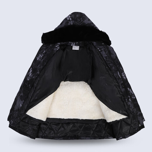恒源祥冬季中老年皮毛一体羊皮袄外套羊毛棉袄男加厚东北棉服棉衣尼克服 【长毛款全身袖羊毛】内含保护羊 XXS 165 【90-110斤】
