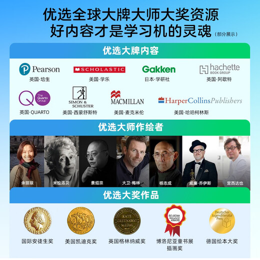 Libros genuinos-Beijing-Cangcang distribución directa Dolphin Xiaomeng máquina de lectura bilingüe de educación temprana T10 Clear Sky Pink Regalo de Año Nuevo Edición para niños de 0 a 12 años Institución de tutoría Pantalla de papel de tercera generación Protección para los ojos Luz anti-azul Tableta de educación temprana inteligente bilingüe en chino e inglés 16 pulgadas 8G + 256G Big J Little D ** Máquina de aprendizaje Dolphin Materiales de lectura extracurriculares masivos en chino e inglés