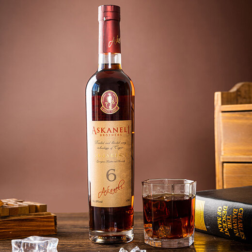 ASKANELIASKANELI brandy wine Georgia original bottle imported traditional craft vintage 6 years single