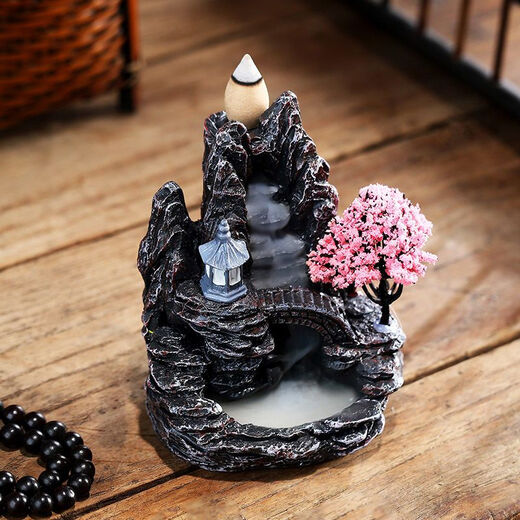 Mewai (incense burner) reverse flow incense tower incense creative ornaments aromatherapy household reverse flow incense grains toilet deodorizing incense 55 capsules + landscape lavender
