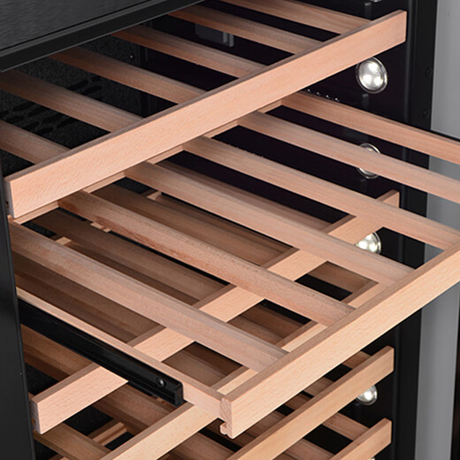 EREMITE external door panel embedded red wine cabinet constant temperature wine cabinet cold drink tea refrigerator frost-free air-cooled cold drink tea cabinet fresh cabinet Embraco frequency conversion embedded wine cabinet dual temperature/external door/voice-controlled electric door opening 101 bottles