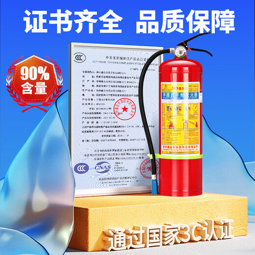 手提式干粉灭火器4kg车载商店用家用12358公斤国标消防箱套装器材 4KG灭火器×2个+灭火器箱