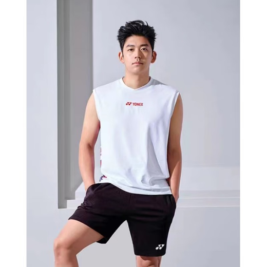 Gu Jianmu 2023 Sommer Yy New ärmellose Badmintonanzug Herrenanzug mit schnellen atmungsaktiven Sportwechsel Tisch Tennis Badminton Net Volleyball-Anzug 1032 Männer schwarzer Ärmeln: mit schwarzen Hosen xl xl