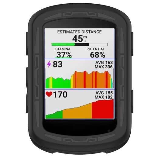 Yi Kesen eignet sich für Garmin Edge 840 Yard Silicon Schutzhülle für Garmin Edge540 Yard Protective Case Edge 840/540 Yard Protective Case Schwarz