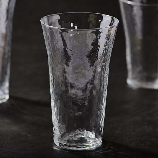 
Cocoa House imported from Japan Toyo Sasaki Hammer Pattern Handmade Glass Beer Juice Drink Cup Japanese Transparent Tea Cup 15904 Wide Mouth Wine Glass 360ml 1