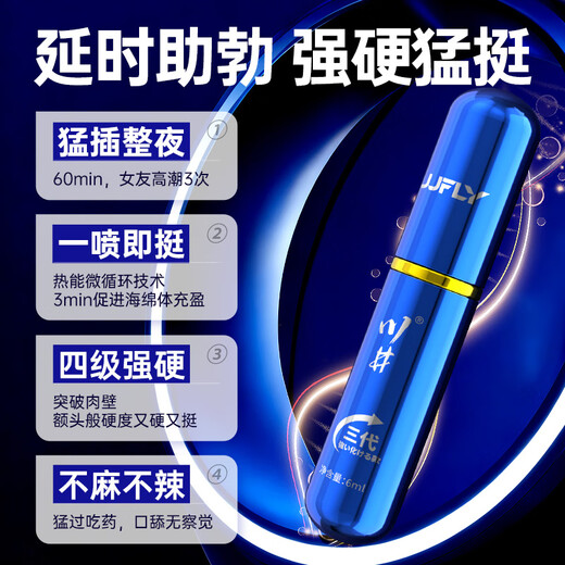 Kawai verzögertes Verzögerungsspray für Männer, kleine blaue Sprühflasche, langfristiges Einführen ohne Ejakulation, vorzeitige Ejakulation, empfindliche Eichel, Medizin kann ohne Taubheitsgefühl geleckt werden, 6 ml