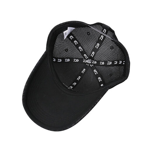 Dayiwa Black Laser Fishing Hat DCN-9209C Half Mesh Hat Fashionable Breathable Sun Visor Black (Laser) One Size