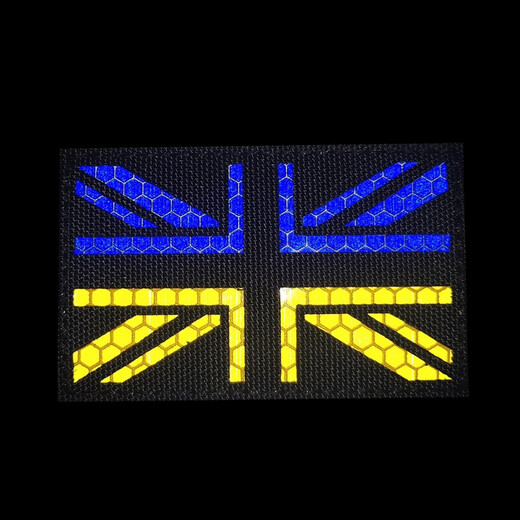 Punisher Ukraine UKRAINE flag tactical Velcro armband military fan morale badge outdoor backpack sticker helmet badge khaki luminous