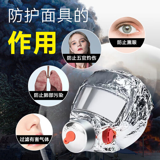 Yuanbang fire mask new national standard TZL-30 gas mask anti-smoke mask filter self-rescue respirator family emergency hotel fire acceptance