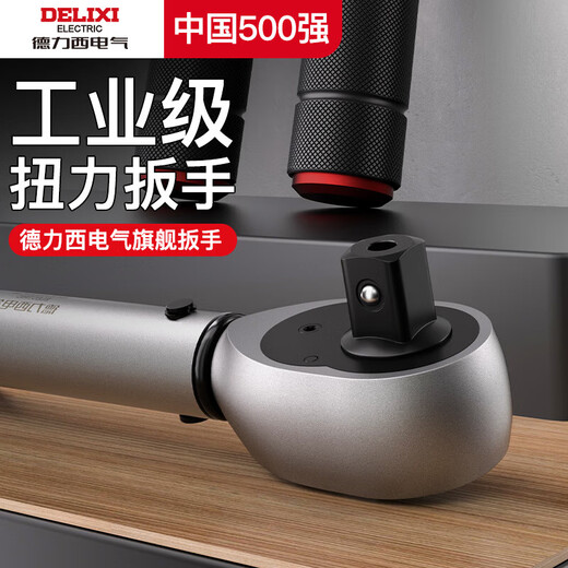 DELIXI ELECTRIC torque wrench high-precision preset torque wrench adjustable auto repair wrench 72 teeth Dafei 9-piece set 10-150