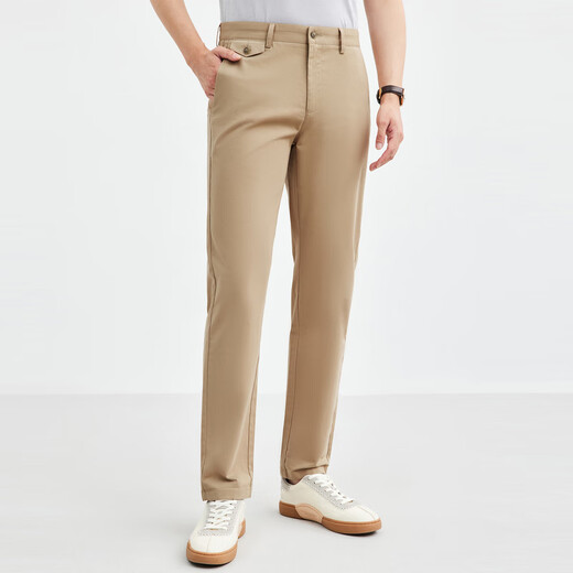 
Seven Wolf [Changshun Free Iron] Casual Pants Men's Pants New Style Casual Business Skin-friendly Breathable Comfortable Straight Cotton Ammonia Long Pants 701 (Khaki)-No-scalding and Anti-Wrinkle 1D1D10402335 32