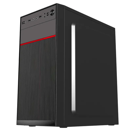 Mingsu Jizhi Titan PRO Caja de computadora Fuente de alimentación para juegos (lateral transparente/compatible con ATX/caja de PC para juegos de cuerpo ancho/compatible con tarjeta gráfica larga/línea trasera) Opportunity 003 Mini-Negro