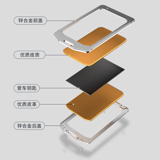 Lei Jing applies to BMW NFC card key cover for new 7 series 5 series x5X7/535le car 3 series i3 digital card holder shell buckle men's BMW card rope buckle gun shell black leather