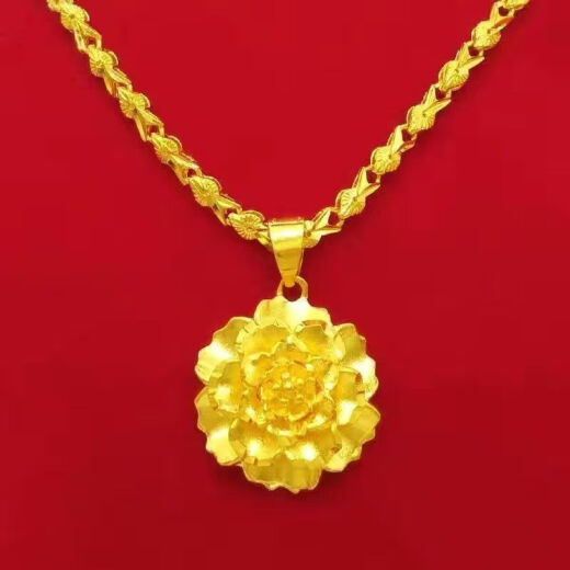 Jinshitong 10,000 personas arrebatan Hong Kong Vietnam Gold Collar Collar de girasol para mujeres para promocionar el collar de calefacción de regalo de cumpleaños del esposo. 8 gramos se venderán por 5,999 yuanes.