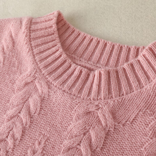 An die riceless [100% Wolle] drei Strang verdickte Kinder-Strickjungen-Pullover-Pullover-Pullover für Mädchen Stricker Samtpullover für Kinder mittleren Alters, ursprünglich blau 140 cm