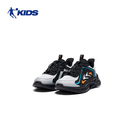Zapatos de Jordan Boys 'Shops Soft Sole Big Children Shoes Shoes Net Net Turning Shoping - Tul Grey/Silver -37