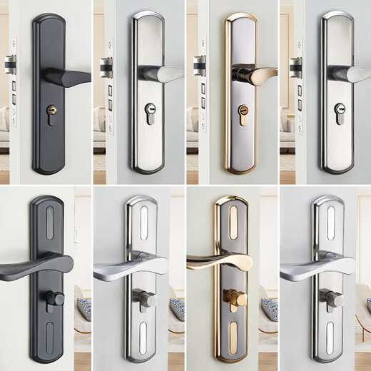 
Shantou Lincun Door Lock Household Universal Door Wooden Door Lock No Modification Hole Adjustable Door Handle Handle Handle B Set with 13548 Lock Body
