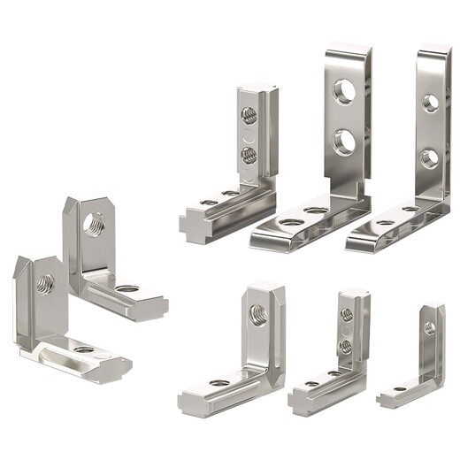 Tianzhuo Hardware built-in angle slot connector 2020/3030/4040/4545 aluminum profile accessories L-shaped right-angle fixed European national standard European standard 2020 M5 5 sets