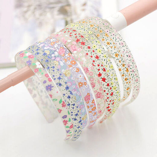 Sai Meiren headband for women, Japanese and Korean pastoral style floral hairpin for adults and children, pressed hair, frosted, cute, fashionable, resin pink headband, Chinese Valentine's Day, birthday gift, mixed color No. 3 + mixed color No. 4