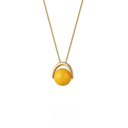 Fat Donglai's same beeswax pendant for women, Bailan necklace for women, 2024 new style for mom, 925 silver & beeswax