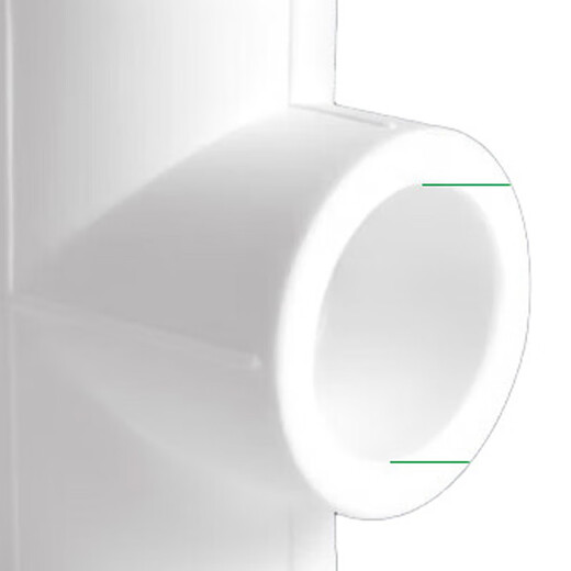 YanBen GD-Y1477 PPR water pipe fittings PPR25 (6 points) tee [2 packs] bag