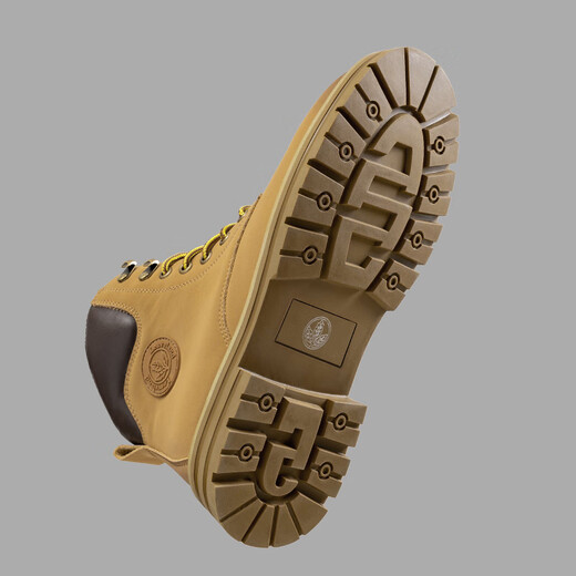 Maple Leaf (Leveland) Nouvelles chaussures pour hommes et femmes Même style pour les couples, les tendances de la mode, les bottes Martin simples et polyvalentes, les chaussures décontractées de hauteur et d'usure, jaune terreux [même style pour les hommes et les femmes] 38