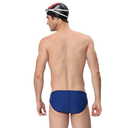 YINGFA Men's Swimming Briefs with Drainage Line Professional Competitive Swimming Briefs 9201 Blue M