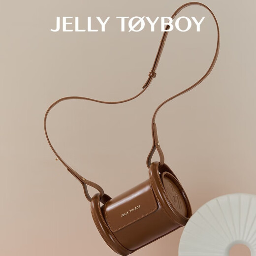 JellyToyboy包包女包JTB谷谷包春夏新款秋季腋下圆筒小众设计单肩斜挎包 焦糖棕