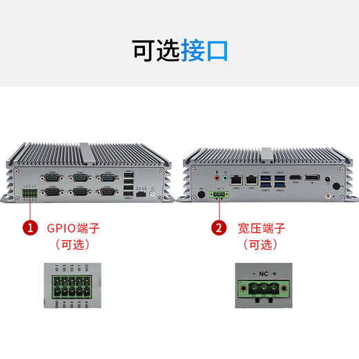 Yanqin Industriecomputer Core 8. Generation 10. Generation 12. Generation eingebetteter lüfterloser Industriecomputer Dual-Netzwerk 6 serieller Port Industriesteuerungshost unterstützt Linux-System Mini-Industriecomputer I5-1235U 8G Speicher/256G Solid-State-Laufwerk