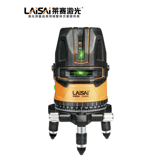 LAiSAi莱赛5线水平仪6860D高精度强光625细线686红外线激光绿光标线仪 6860D绿光五线  双锂电+1.5M脚架