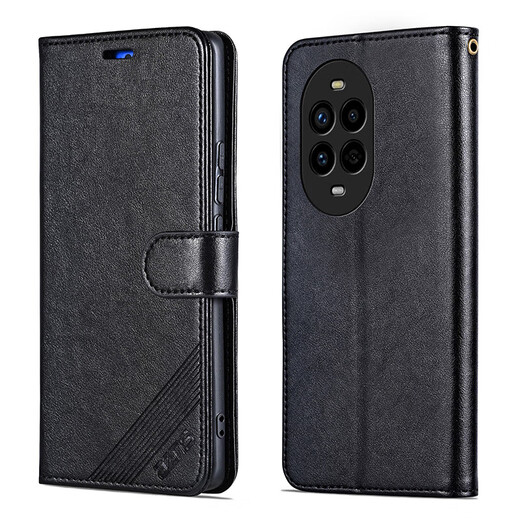 AZNS 华为nova13Pro手机壳翻盖皮套MIS-AL00保护防摔5G前后全包软壳侧翻钱包式复古商务13pro男女新款 棕色 Nova13Pro 5G